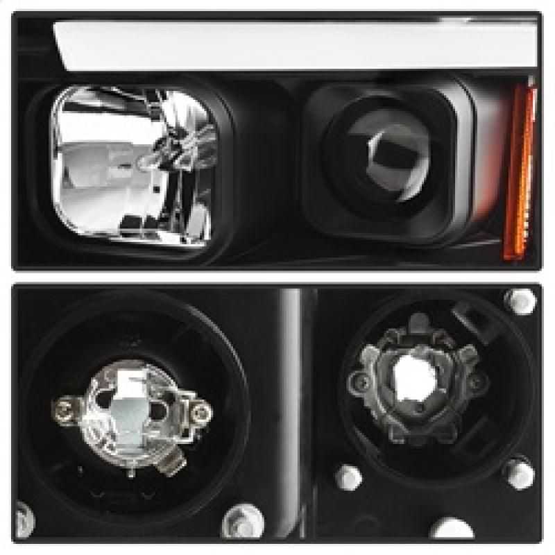 SPYDER 5084606 - SPY5084606 - Spyder 02-05 Dodge Ram 1500 Light Bar Projector Headlights - Black (PRO-YD-DR02V2-LB-BK) - Shipped in Europe - Tuningsupply.com