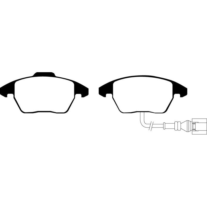 EBC DP21517 - EBCDP21517 - EBC 06-13 Audi A3 2.0 Turbo (Girling rear caliper) Greenstuff Front Brake Pads - Shipped in Europe - Tuningsupply.com