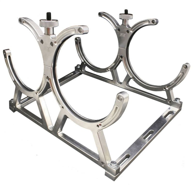 Nitrous Express 11108D - NEX11108D - Nitrous Express Billet Bracket for Dual 10 Or 15lb N2O Bottle Incl Floor Mounts - Shipped in Europe - Tuningsupply.com