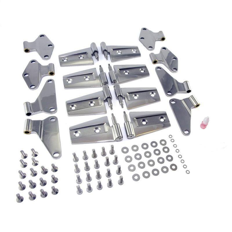 Rugged Ridge 11111.21 - RUG11111.21 - Rugged Ridge 07-18 Jeep Wrangler JKU Stainless Steel Door Hinge Kit - Shipped in Europe - Tuningsupply.com