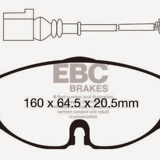 EBC DP22150 - EBCDP22150 - EBC 14+ Audi A3 1.8 Turbo Greenstuff Front Brake Pads - Shipped in Europe - Tuningsupply.com