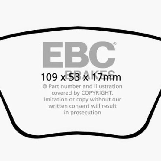 EBC UD1456 - EBCUD1456 - EBC 10-13 Audi A3 2.0 Turbo (Bosch rear caliper) Ultimax2 Rear Brake Pads - Shipped in Europe - Tuningsupply.com