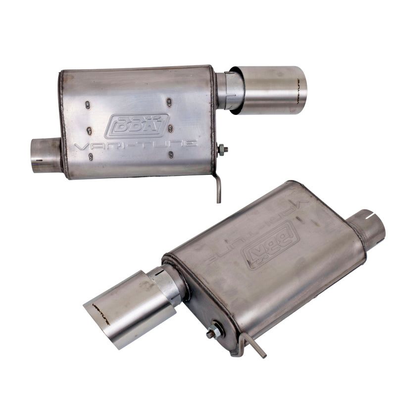 BBK 41065 - BBK41065 - BBK Vari-Tune Axle Back Exhaust Kit 2 Adjustable Performance Mufflers 2-3/4 Pipe 4 in. Tips - Shipped in Europe - Tuningsupply.com