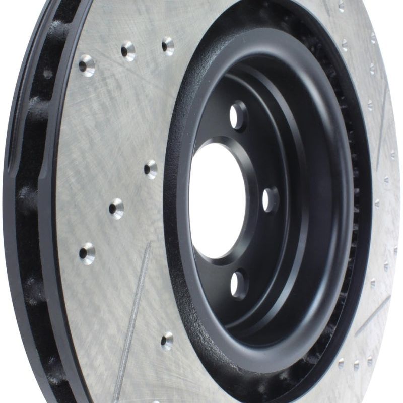 Stoptech 127.63063R - STO127.63063R - StopTech SportStop 06-09 Chrysler SRT-8 Front Right Drilled & Slotted Rotor - Shipped in Europe - Tuningsupply.com