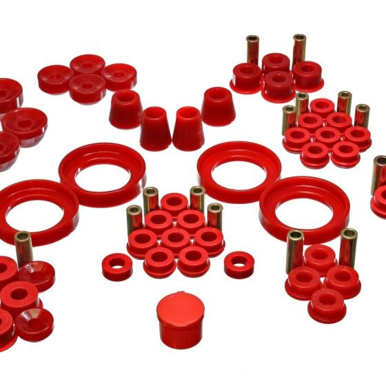 Energy Suspension 16.18106R - ENG16.18106R - Energy Suspension 92-96 Honda Prelude Red Hyper-Flex Master Bushing Set - Shipped in Europe - Tuningsupply.com