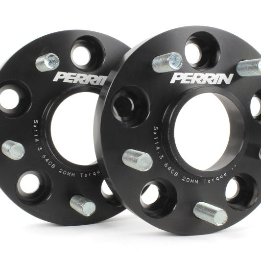 Perrin Performance PHP-WHL-020BK - PERPHP-WHL-020BK - PERRIN 17-21 Honda Civic Si / 22-26 Acura Integra 64.1mm 5x114.3 Wheel Spacers 20mm - Pair - Shipped in Europe - Tuningsupply.com