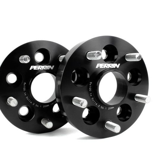 Perrin Performance PSP-WHL-226BK - PERPSP-WHL-226BK - PERRIN Subaru/Toyota/Scion 25mm Wheel Adapter (Bolt-On Type) 5x100 to 5x114.3 w/56mm Hub - Pair - Shipped in Europe - Tuningsupply.com