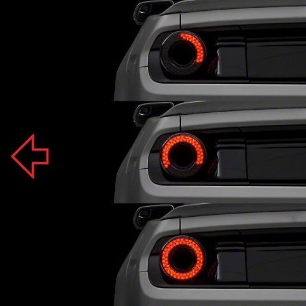 Raxiom 393827 - RAX393827 - Raxiom 15-22 Ford Mustang Halo LED Tail Lights - Gloss Black Housing (Smoked Lens) - Shipped in Europe - Tuningsupply.com