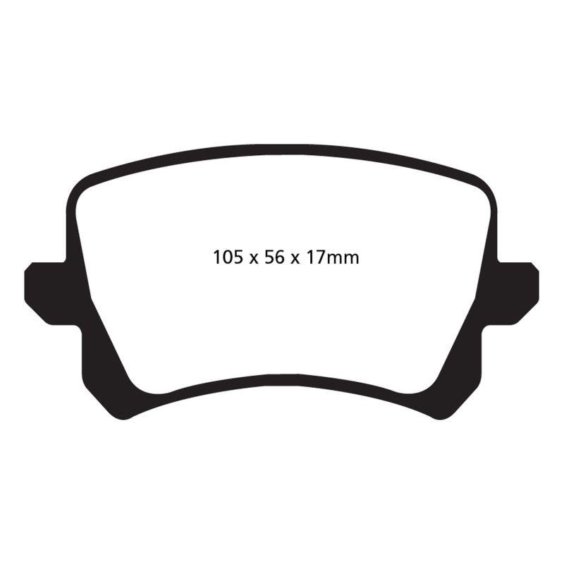 EBC DP42004R - EBCDP42004R - EBC 08-17 Volkswagen Passat CC Yellowstuff Rear Brake Pads - Shipped in Europe - Tuningsupply.com