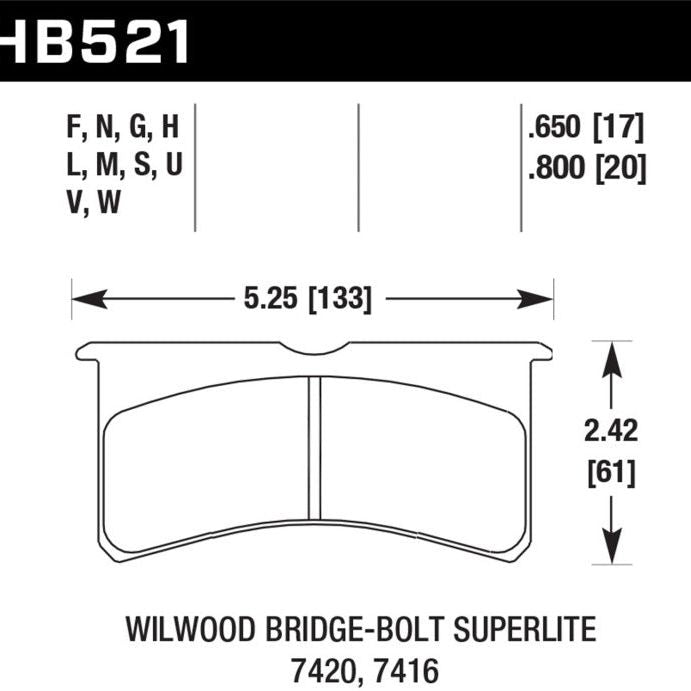 Hawk Performance KHB521D.650 - HAWKHB521D.650 - Hawk Performance ER-1 Motorsport Brake Pads - Shipped in Europe - Tuningsupply.com