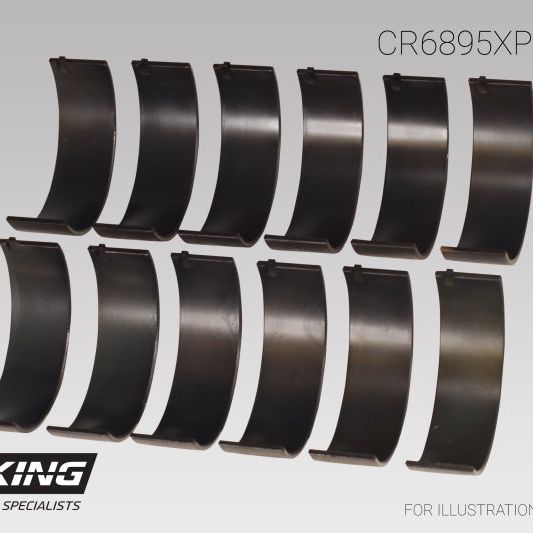 King Engine Bearings GCR6895XP0.25 - KINGCR6895XP0.25 - King Ford Ecoboost 3.5L V6 pMaxBlack Coated Connecting Rod Bearing Set - Size +0.25mm - Shipped in Europe - Tuningsupply.com