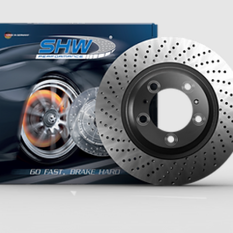 SHW Performance PRX39873 - SHWPRX39873 - SHW 17-18 Porsche 718 Boxster 2.0L w/o Ceramic Brakes Rear Drilled MB Brake Rotor (98735240101) - Shipped in Europe - Tuningsupply.com