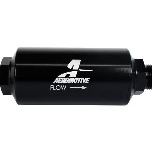 Aeromotive 12389 - AER12389 - Aeromotive In-Line Filter - (AN-10) 100 Micron Stainless Steel Element Black Anodize Finish - Shipped in Europe - Tuningsupply.com