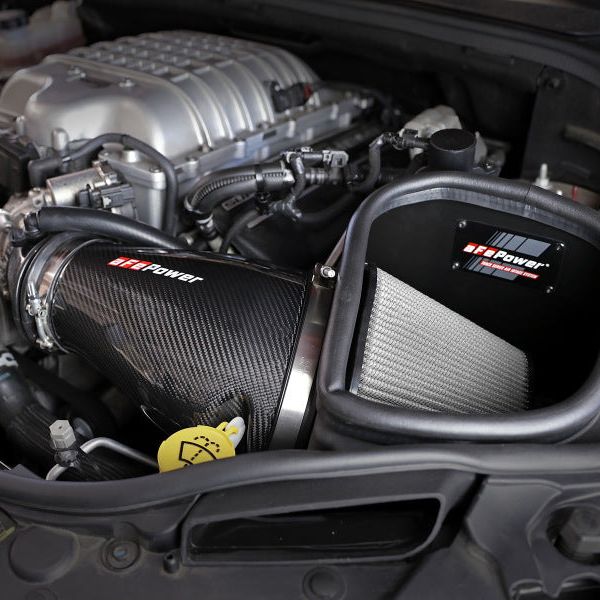 aFe 57-10009D - AFE57-10009D - aFe Track Series Carbon Fiber Pro Dry S AIS - 19-20 Jeep Grand Cherokee Trackhawk 6.2L - Shipped in Europe - Tuningsupply.com