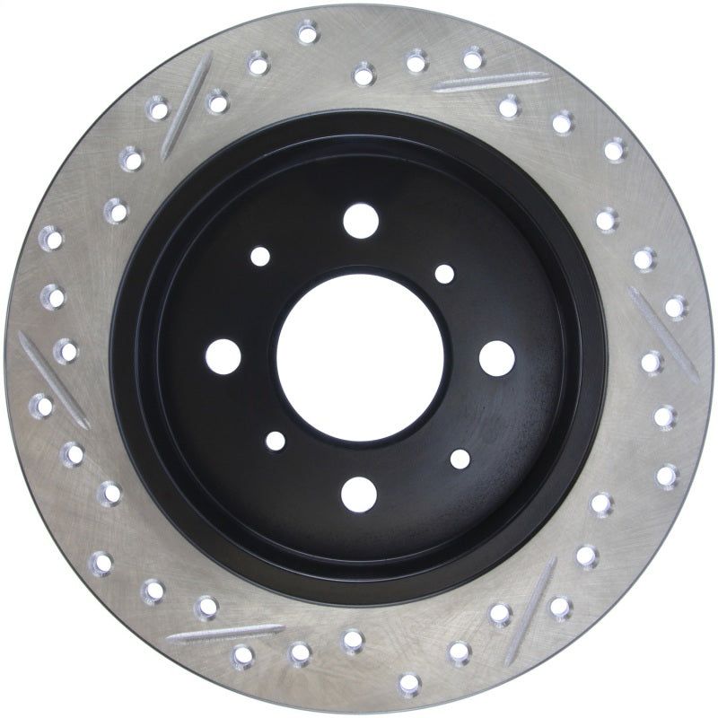 Stoptech 127.40017L - STO127.40017L - StopTech 90-96 Acura Integra / 97-01 Integra (Exc. Type R) Slotted & Drilled Left Rear Rotor - Shipped in Europe - Tuningsupply.com