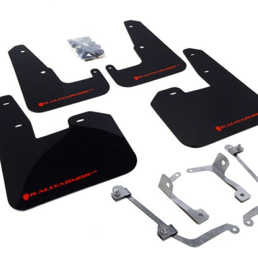 Rally Armor MF15-UR-BLK/RD - RALMF15-UR-BLK/RD - Rally Armor 08-11 Subaru STI (Hatch Only) / 11-14 WRX (Hatch Only) Black UR Mud Flap w/Red Logo - Shipped in Europe - Tuningsupply.com