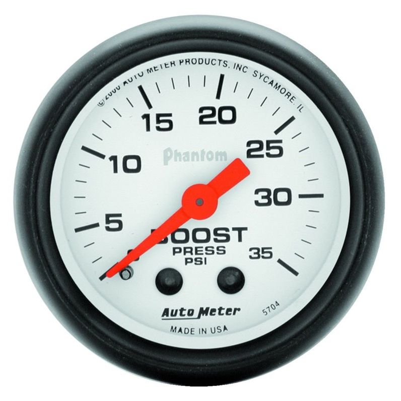 AutoMeter 5704 - ATM5704 - Autometer Phantom 52mm 35 PSI Mechanical Boost Gauge - Shipped in Europe - Tuningsupply.com