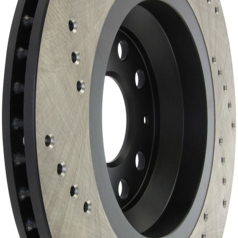 Stoptech 128.33113L - STO128.33113L - StopTech 09-13 VW CC 3.6L VR6 / 08-09 & 12 Golf R/Golf R32 Drilled Left Rear Rotor - Shipped in Europe - Tuningsupply.com