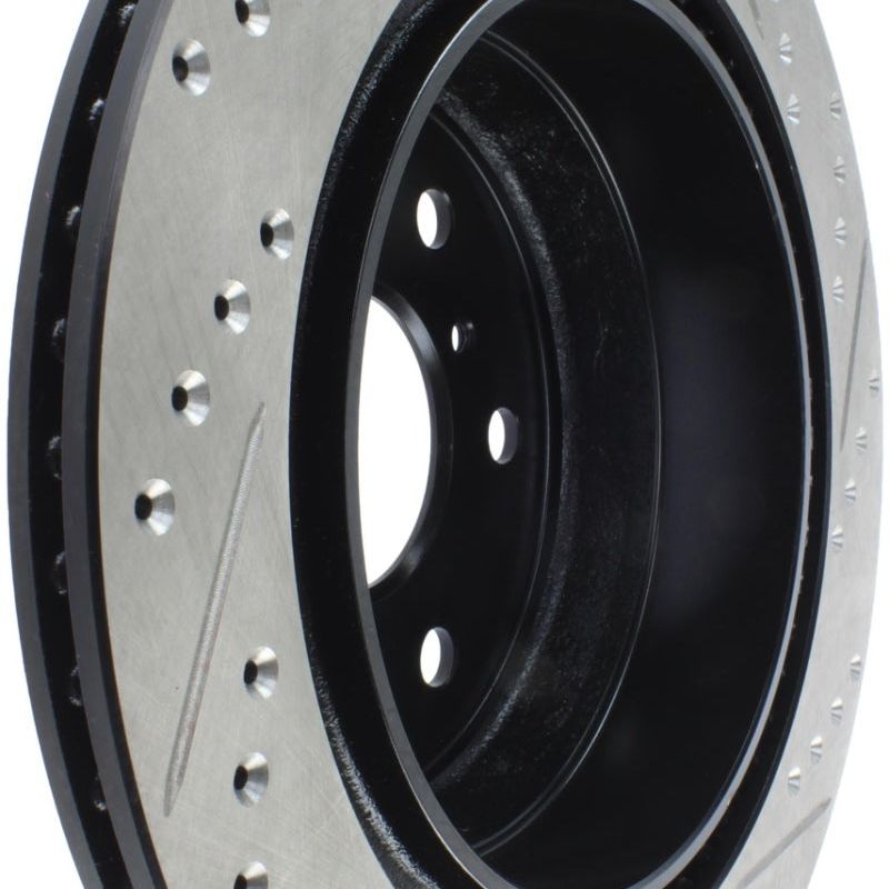 Stoptech 127.66065R - STO127.66065R - StopTech 05-10 GMC Sierra (w/ Rear Drum) / 07-09 GMC Yukon Rear Right Slotted & Drilled Rotor - Shipped in Europe - Tuningsupply.com