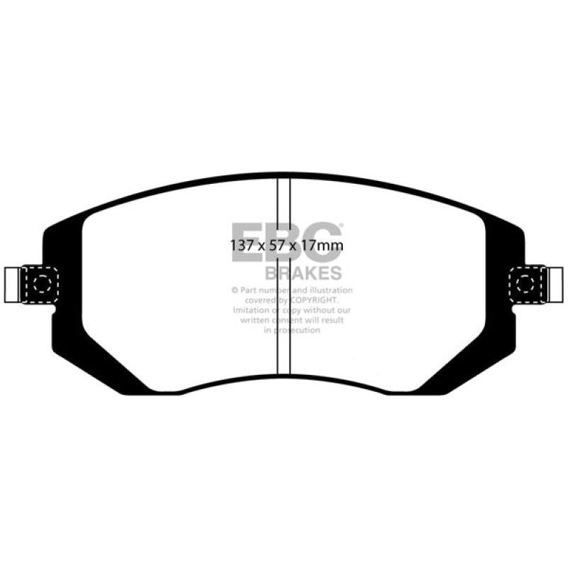 EBC DP31661C - EBCDP31661C - EBC 04-06 Saab 9-2X 2.0 Turbo Redstuff Front Brake Pads - Shipped in Europe - Tuningsupply.com