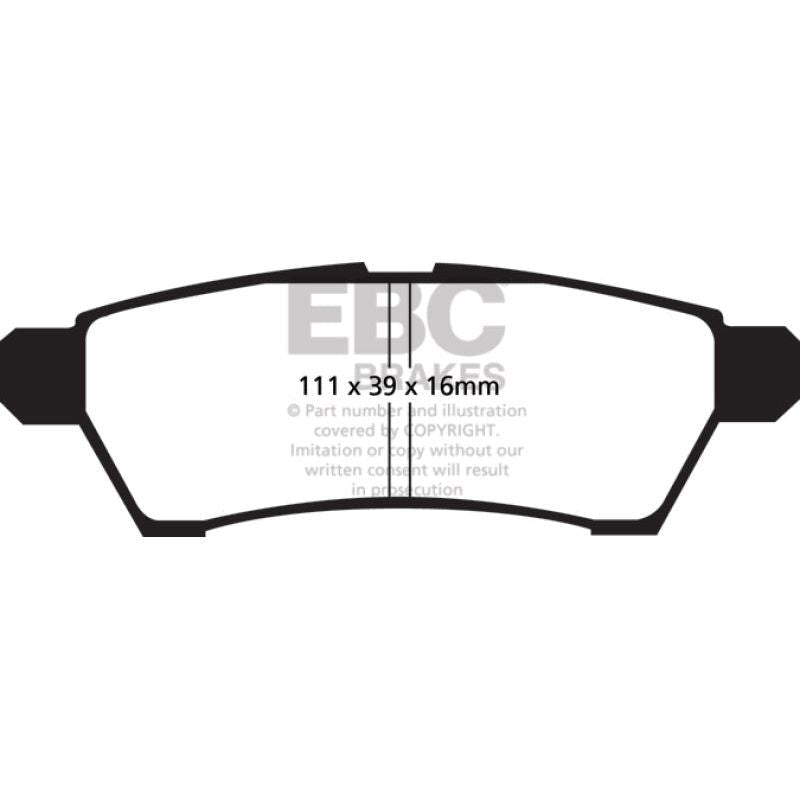 EBC DP41746R - EBCDP41746R - EBC 05+ Nissan Frontier 2.5 2WD Yellowstuff Rear Brake Pads - Shipped in Europe - Tuningsupply.com