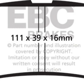 EBC DP61746 - EBCDP61746 - EBC 05+ Nissan Frontier 2.5 2WD Greenstuff Rear Brake Pads - Shipped in Europe - Tuningsupply.com