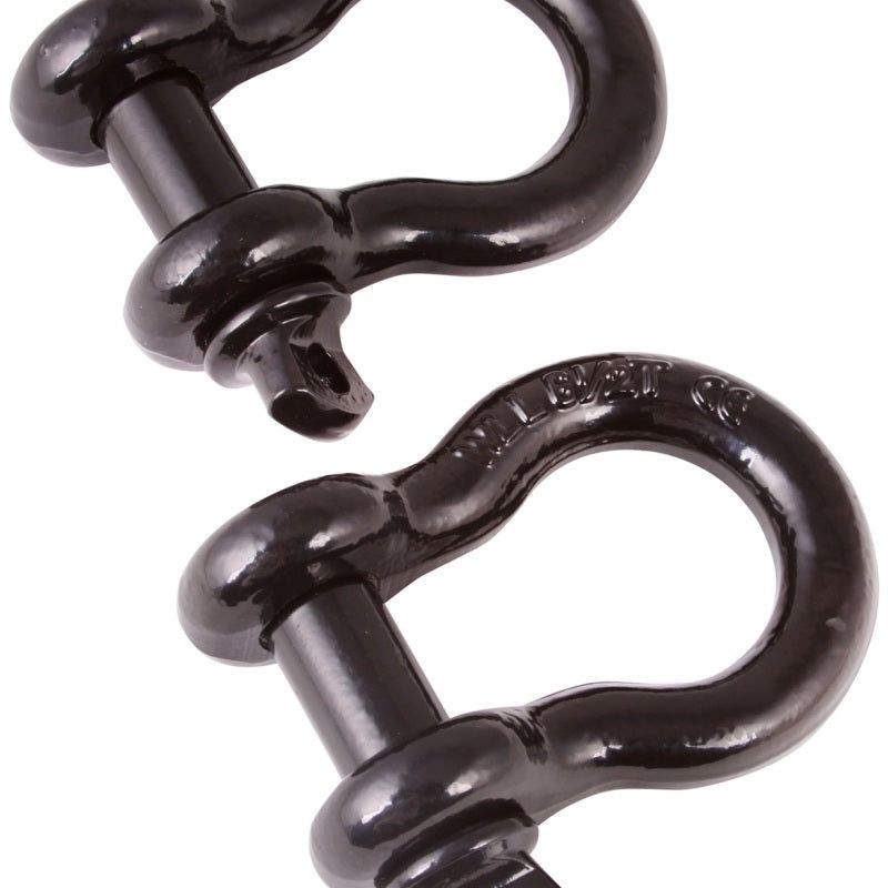 Rugged Ridge 11235.04 - RUG11235.04 - Rugged Ridge 3/4in Black D-Shackles - Shipped in Europe - Tuningsupply.com