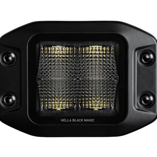 Hella LA358176831 - HELLA358176831 - Hella Universal Black Magic 3.2in L.E.D. Cube Kit - Flood Beam (Flush Mount) - Shipped in Europe - Tuningsupply.com