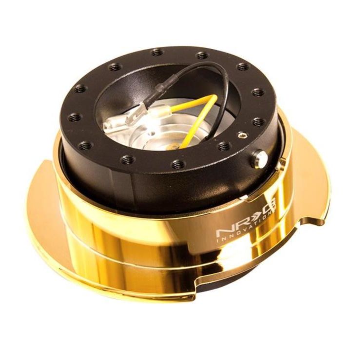 NRG SRK-250BK/CG - NRGSRK-250BK/CG - NRG Quick Release Kit Gen 2.5 - Black Body / Chrome Gold Ring - Shipped in Europe - Tuningsupply.com