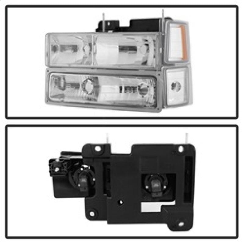 SPYDER 5069535 - SPY5069535 - xTune Chevy Suburban 94-98 Headlights w/ Corner & Parking Lights 8pcs Chrome HD-JH-CCK88-AM-C-SET - Shipped in Europe - Tuningsupply.com