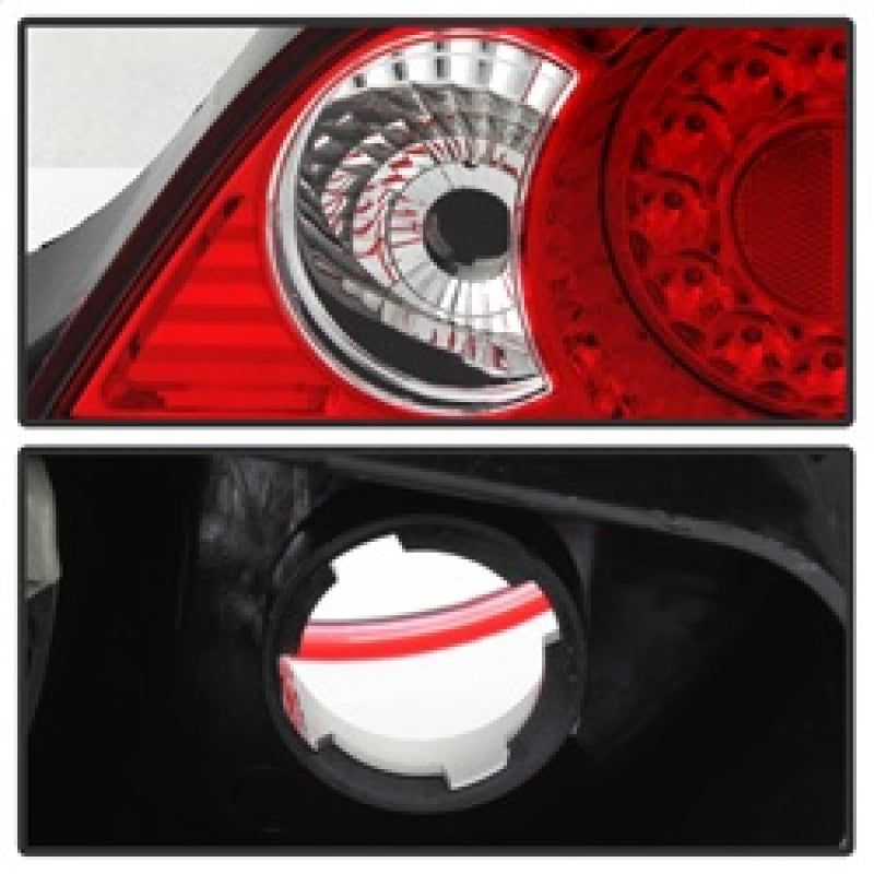 SPYDER 5000385 - SPY5000385 - Spyder Acura RSX 02-04 LED Tail Lights Red Clear ALT-YD-ARSX02-LED-RC - Shipped in Europe - Tuningsupply.com