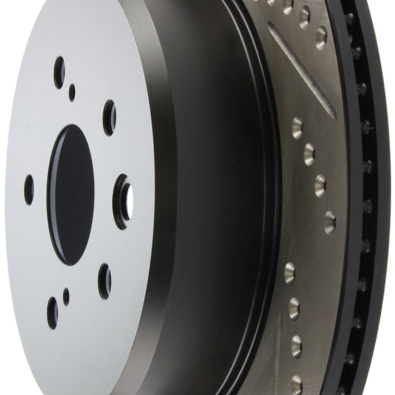 Stoptech 127.44189R - STO127.44189R - StopTech Slotted & Drilled Sport Brake Rotor Right Rear 13-14 Lexus GS300/350/400/430 - Shipped in Europe - Tuningsupply.com