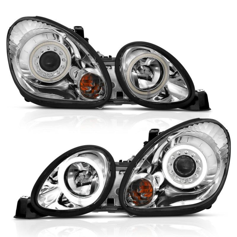 ANZO 121143 - ANZ121143 - ANZO 1998-2005 Lexus Gs300 Projector Headlights w/ Halo Chrome - Shipped in Europe - Tuningsupply.com