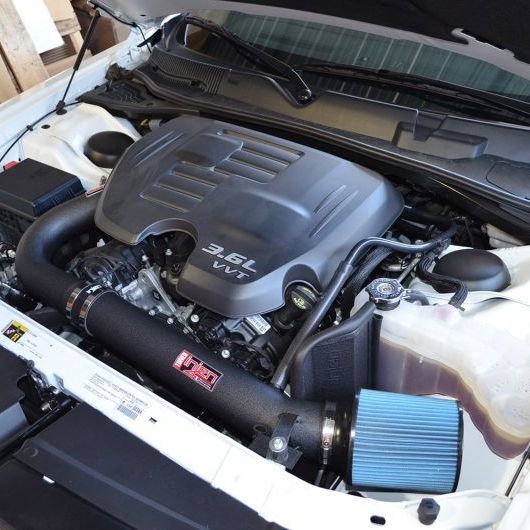 Injen PF5072WB - INJPF5072WB - Injen 11-14 Chrysler 300/Dodge Charger/Challenger V6 3.6L Pentastar w/MR Tech&Heat Shield Wrinkle Bl - Shipped in Europe - Tuningsupply.com