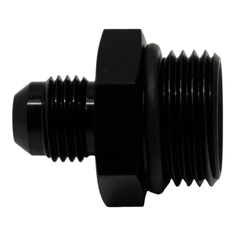DeatschWerks 6-02-0407-B - DWK6-02-0407-B - DeatschWerks 10AN ORB Male to 6AN Male Flare Adapter (Incl O-Ring) - Anodized Matte Black - Shipped in Europe - Tuningsupply.com