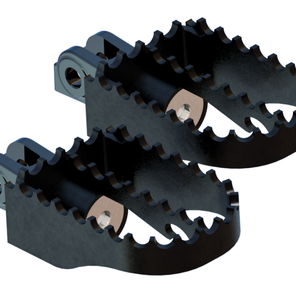 Burly Brand B13-1200B - BURB13-1200B - Burly Brand MX Pegs Rider - Black - Shipped in Europe - Tuningsupply.com