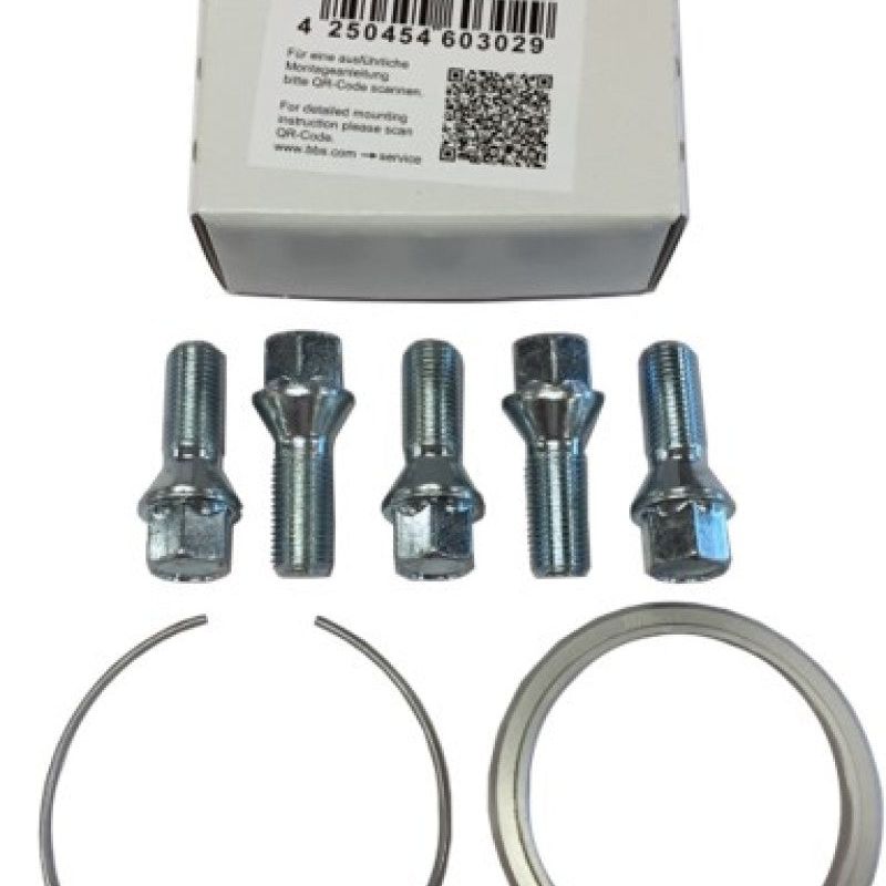 BBS 09.31.151 - BBS09.31.151 - BBS PFS KIT - Mercedes - Includes 82mm OD - 66.5mm ID Ring / 82mm Clip / Lug Bolts - Shipped in Europe - Tuningsupply.com