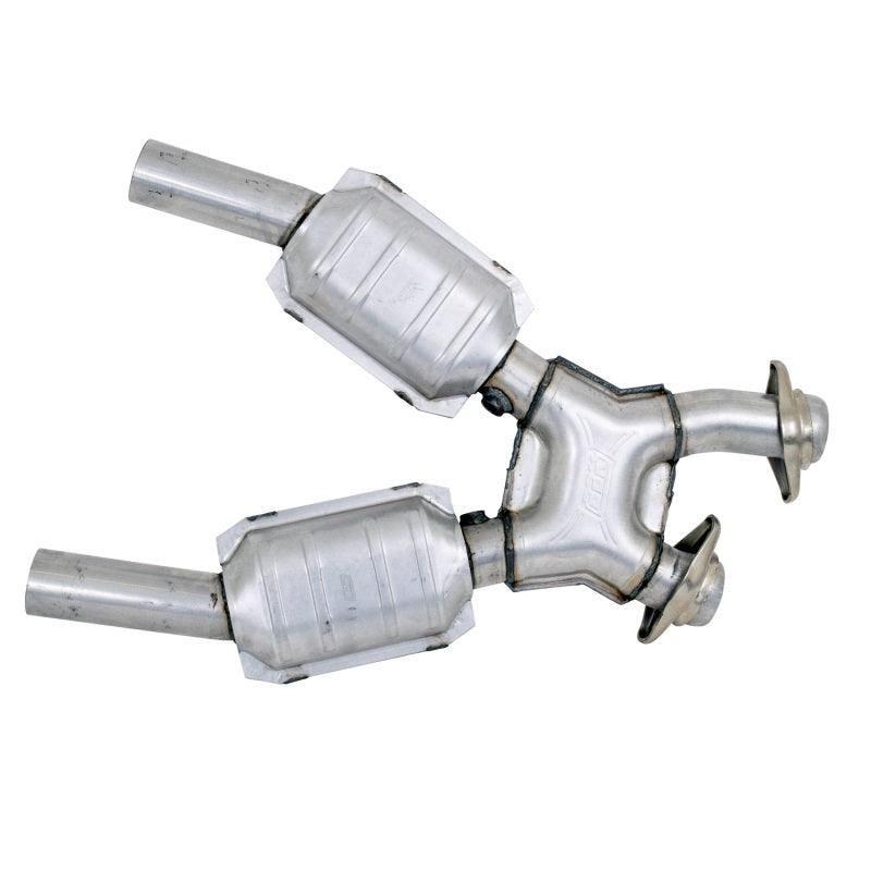 BBK 1670 - BBK1670 - BBK 99-04 Mustang 4.6 GT / Cobra High Flow X Pipe With Catalytic Converters - 2-1/2 - Shipped in Europe - Tuningsupply.com