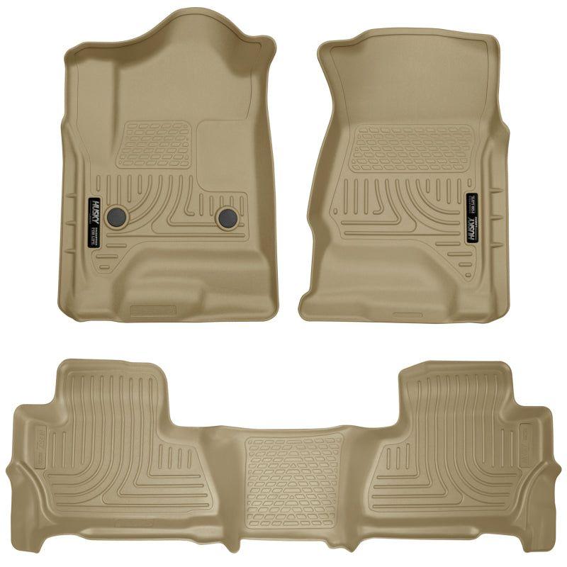 Husky Liners 99213 - HSL99213 - Husky Liners 2015 Chevy/GMC Suburban/Yukon XL WeatherBeater Combo Tan Front & 2nd Seat Floor Liners - Shipped in Europe - Tuningsupply.com