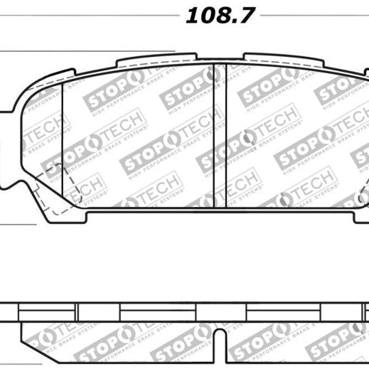 Stoptech 309.10040 - STO309.10040 - StopTech Performance 03-05 WRX Rear Brake Pads - Shipped in Europe - Tuningsupply.com