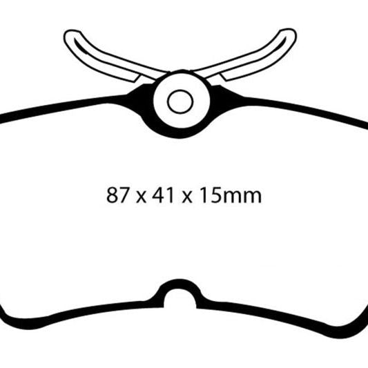 EBC DP41218R - EBCDP41218R - EBC 13+ Ford Fiesta 1.6 Turbo ST Yellowstuff Rear Brake Pads - Shipped in Europe - Tuningsupply.com