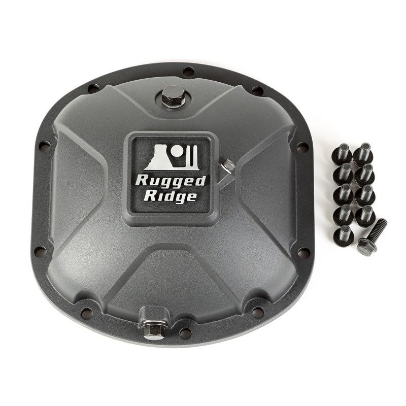 Rugged Ridge 16595.13 - RUG16595.13 - Rugged Ridge Boulder Aluminum Differential Cover Dana 30 Black - Shipped in Europe - Tuningsupply.com