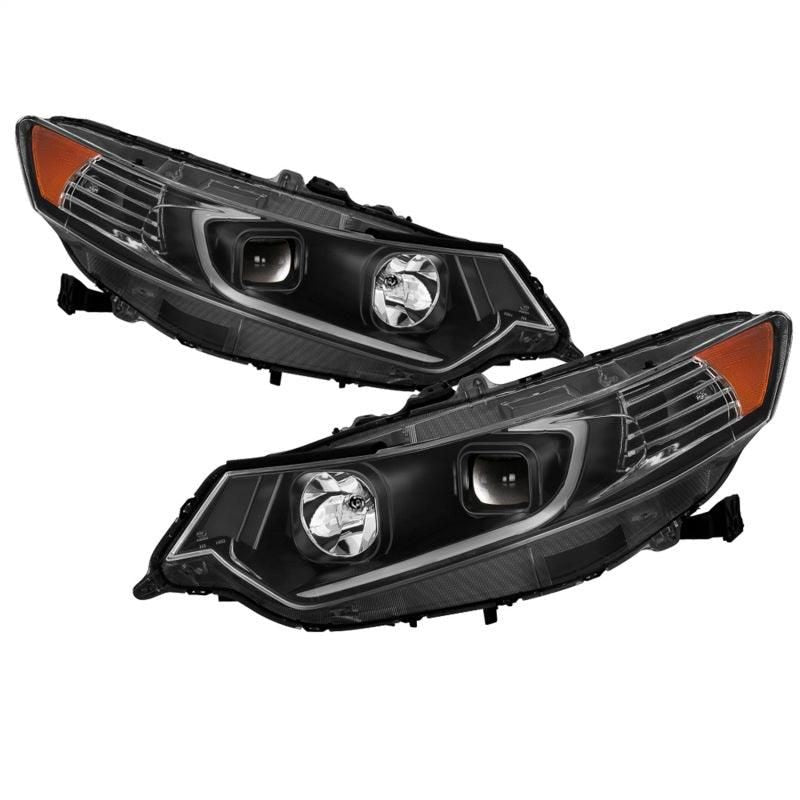 SPYDER 9042218 - SPY9042218 - xTune 09-14 Acura TSX Projector Headlights - Light Bar DRL - Black (PRO-JH-ATSX09-LB-BK) - Shipped in Europe - Tuningsupply.com