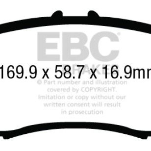 EBC UD1723 - EBCUD1723 - EBC 14+ Acura MDX 3.5 Ultimax2 Front Brake Pads - Shipped in Europe - Tuningsupply.com