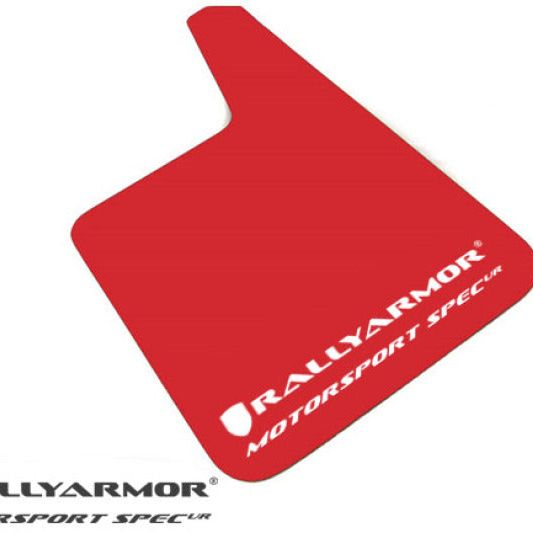 Rally Armor MF20-MSUR-BK/WH - RALMF20-MSUR-BK/WH - Rally Armor Universal Fit (No Hardware) Motorsport Spec Black UR Mud Flap w/ White Logo - Shipped in Europe - Tuningsupply.com