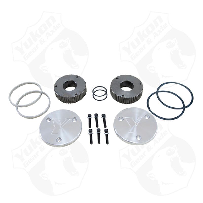 Yukon Gear & Axle YHC50005 - YUKYHC50005 - Yukon Gear Hardcore Drive Flange Kit For Dana 60 / 35 Spline Outer Stubs. Yukon Engraved Caps - Shipped in Europe - Tuningsupply.com