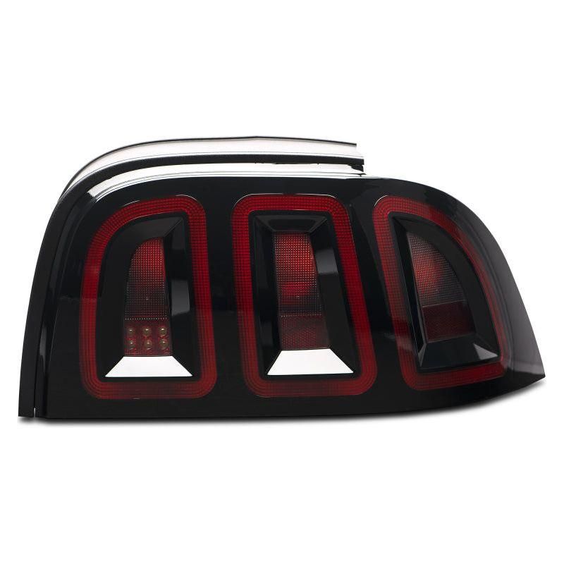 Raxiom 389876 - RAX389876 - Raxiom 96-98 Ford Mustang Icon LED Tail Lights- Black Housing (Smoked Lens) - Shipped in Europe - Tuningsupply.com