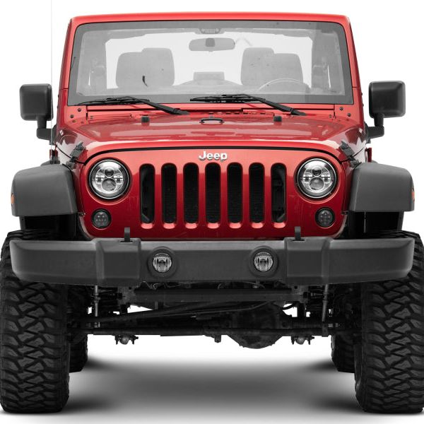 Raxiom J108043 - RAXJ108043 - Raxiom 97-18 Jeep Wrangler TJ/JK Axial Series LED Daymaker Headlights- Chrome Housing (Clear Lens) - Shipped in Europe - Tuningsupply.com