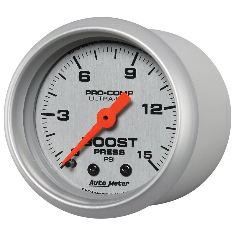 AutoMeter 4302 - ATM4302 - Autometer Ultra-Lite 52mm 0-15 PSI Mechanical Boost Gauge - Shipped in Europe - Tuningsupply.com