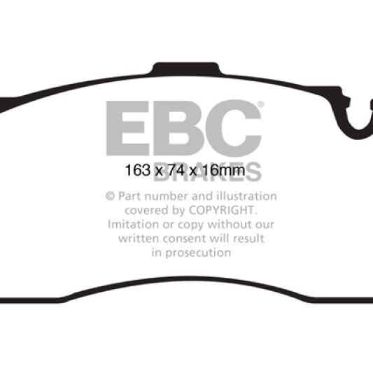 EBC DP31995C - EBCDP31995C - EBC 08-10 BMW 135 3.0 Twin Turbo Redstuff Front Brake Pads - Shipped in Europe - Tuningsupply.com